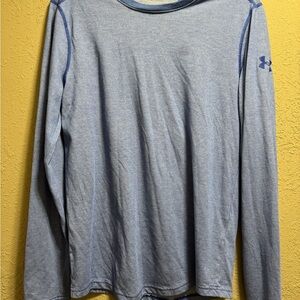 Under Armour Men's Heathered Blue Long Sleeve Tee